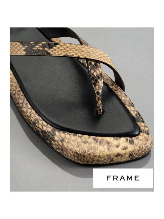 Frame Denim Shoes - NWOB $128 FRAME Le Montauk Sandal Python - Read on for sizing